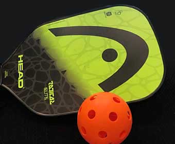 Pickleball paddle and ball